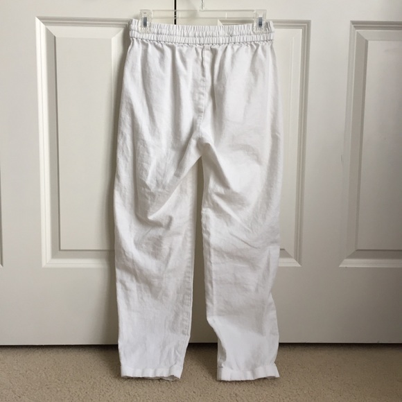 J. Crew White Linen Pants - Picture 2 of 3